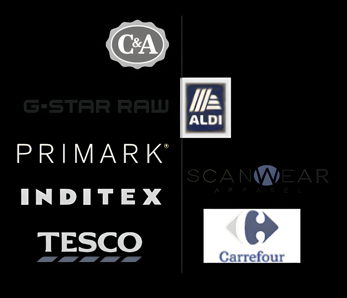 Buying partners: C&A, G-Star Raw, Aldi, Primark, Inditex, Scanwear, Tesco, Carrefour